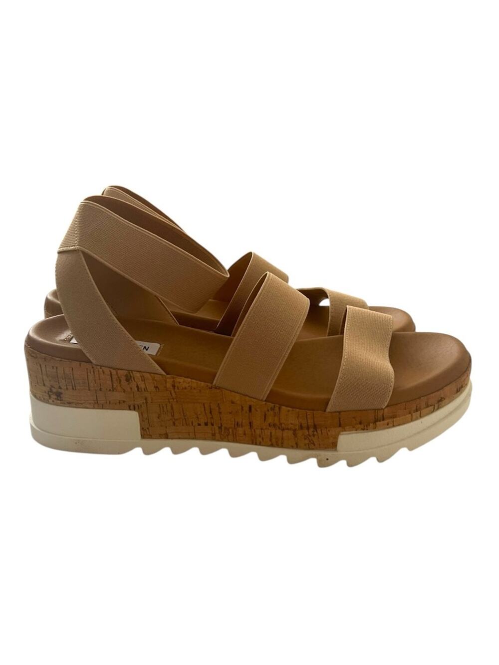 Steve Madden Bandi Cork Wedge Platform Sandals Size 10